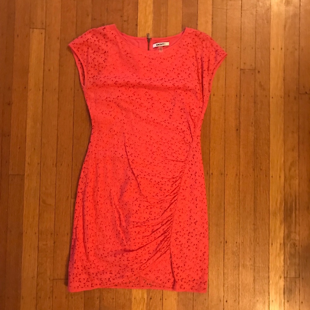 DKNYC lace patterned cotton dress
